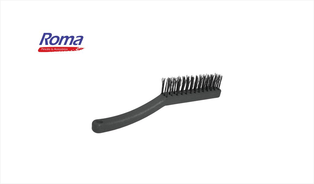 ESCOVA ROMA DE ACO 4 FILEIRAS PLAST C/CB