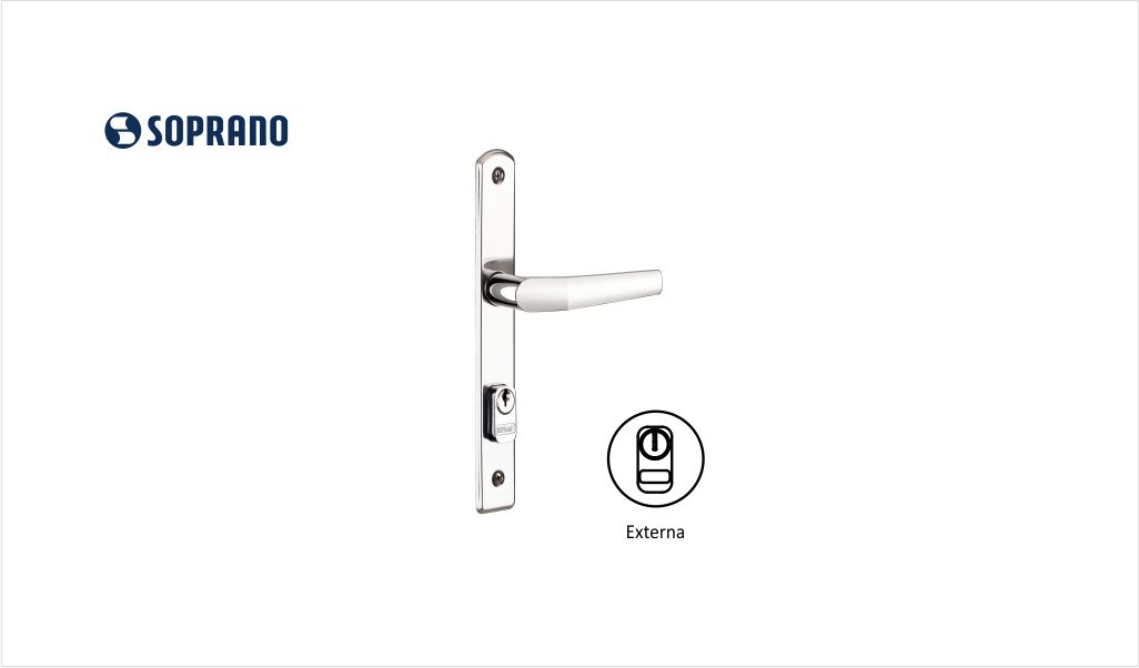 FECHADURA SOPRANO POP 2053 EXTERNA EST RETA E15 CR