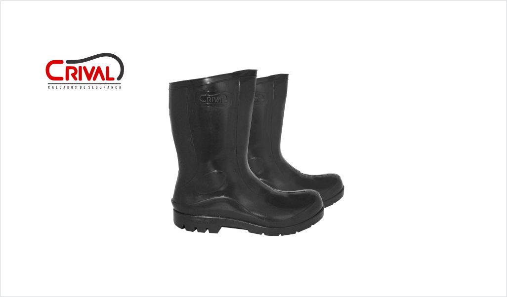 BOTA CRIVAL PVC S/FOR CANO MED PR N°38