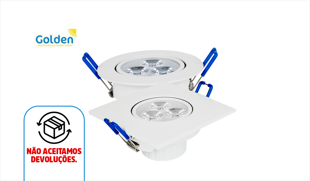 LAMPADA GOLDEN ULTRA LED SPOT QUAD 6W 6500K