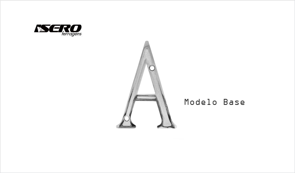 LETRA ISERO RESIDENCIAL CROMADO C