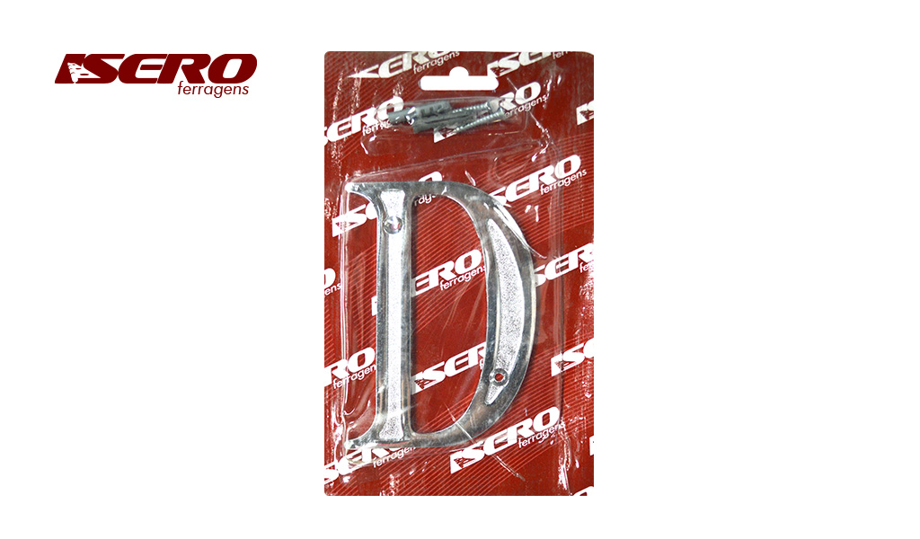 LETRA ISERO RESIDENCIAL CROMADO D