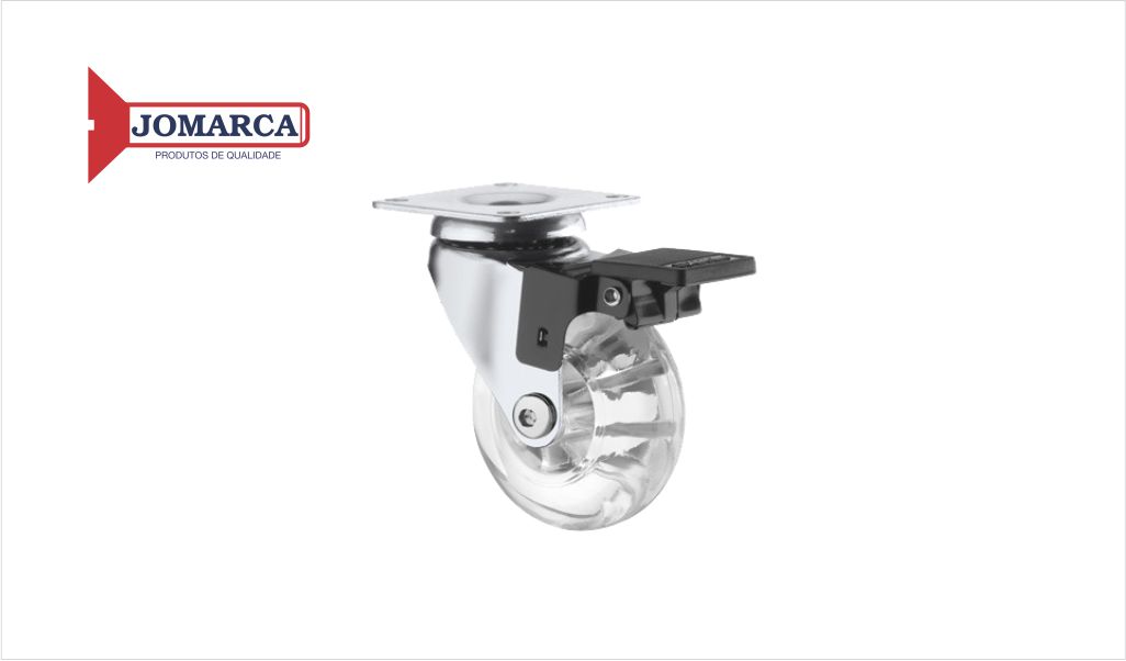 RODIZIO JOMARCA GEL SILIC C/TRAV 75MM ZIN