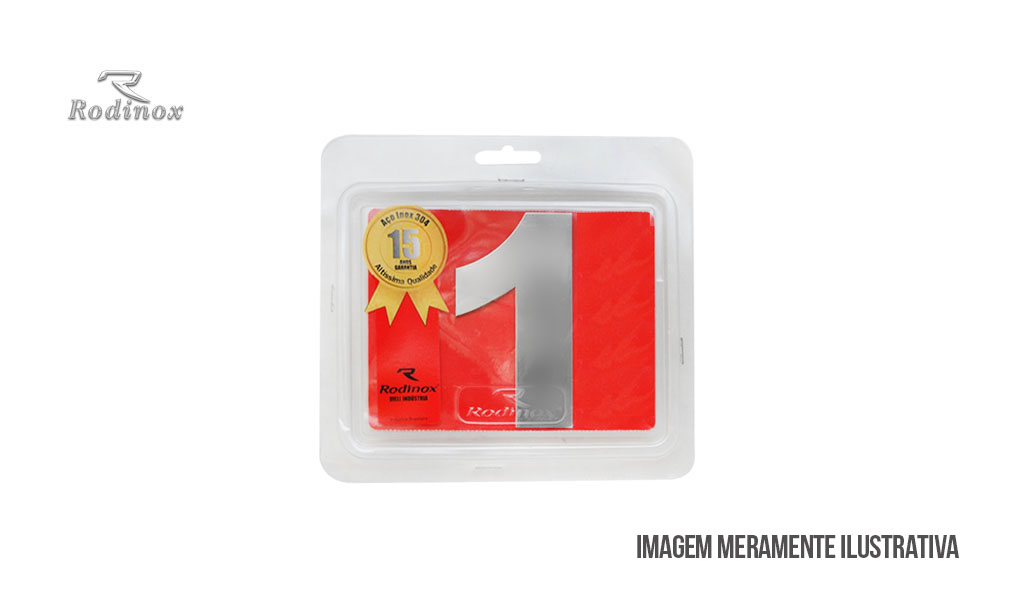 NUMERO RODINOX RESID N° 4 100MM ACO INOX