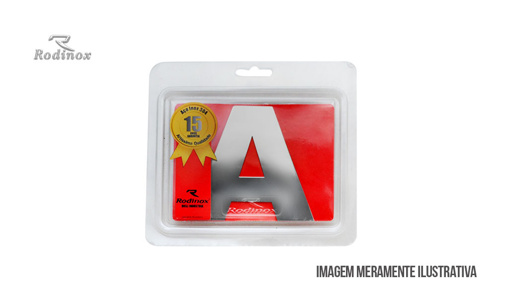 LETRA RODINOX RESID H 100MM ACO INOX