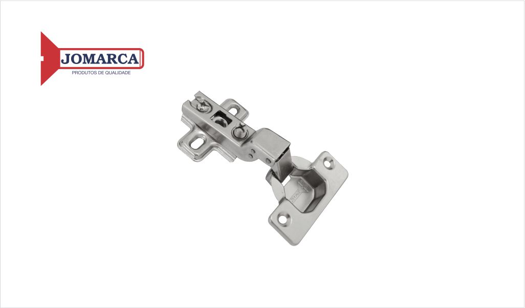 DOBRADICA JOMARCA CURVA 26MM C/CALCO ZINCADA - PACOTE C/25 UNIDADES