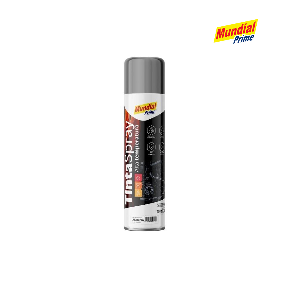 SPRAY MUNDIAL PRIME ALTA TEMPERATURA ALUMINIO 400ML
