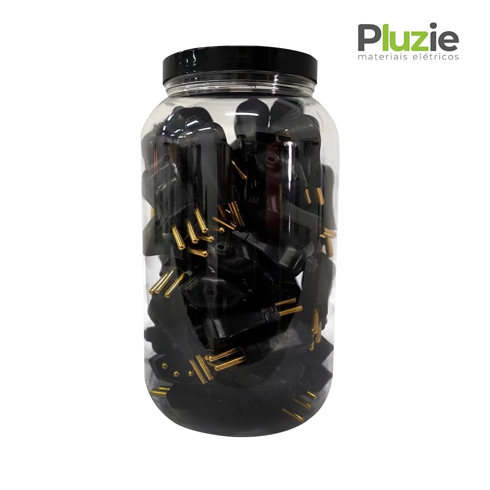 PLUZIE PLUG MACHO 3P 10A PR C/50