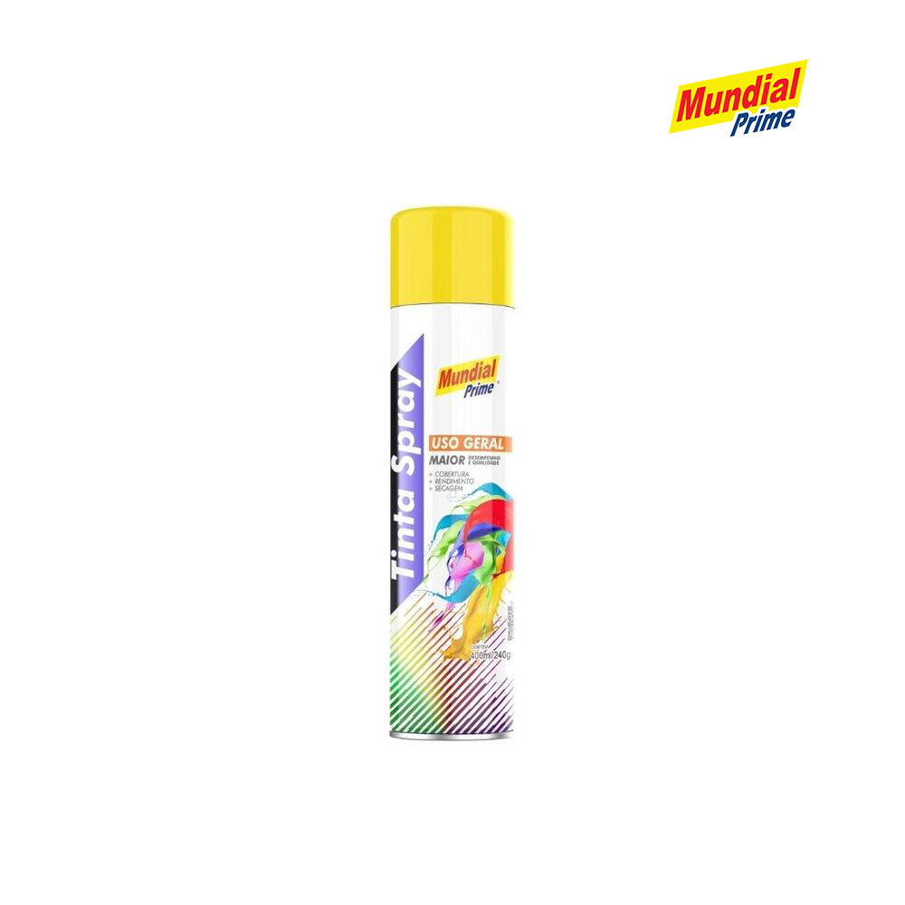 SPRAY MUNDIAL PRIME USO GERAL AMARELO 400ML