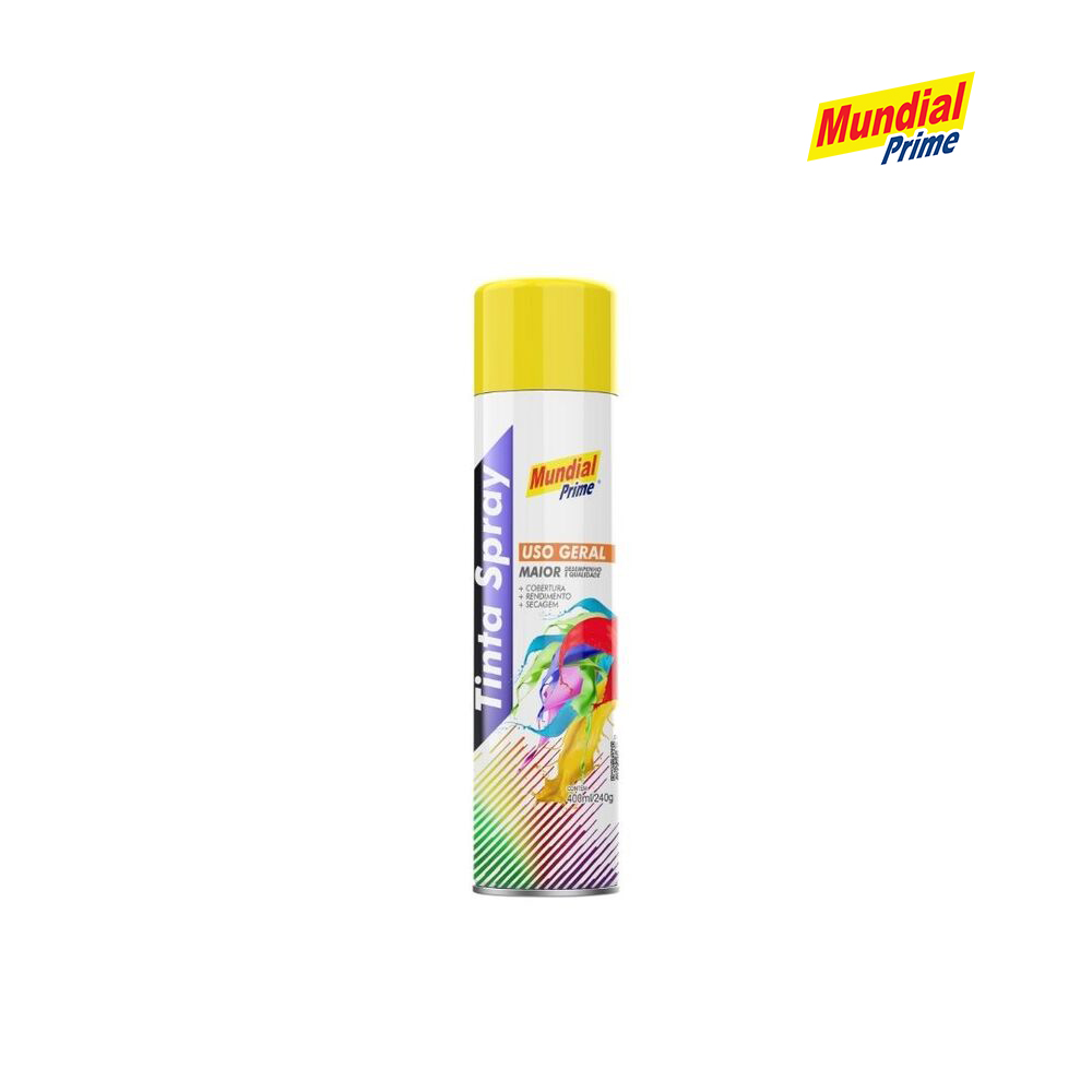 SPRAY MUNDIAL PRIME USO GERAL AMARELO BANDEIRA 400ML