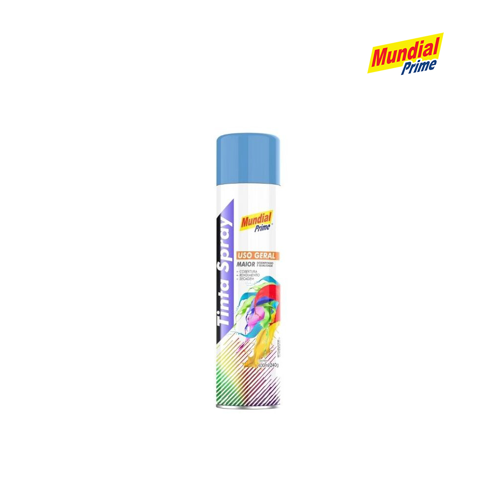 SPRAY MUNDIAL PRIME USO GERAL AZUL CLARO 400ML