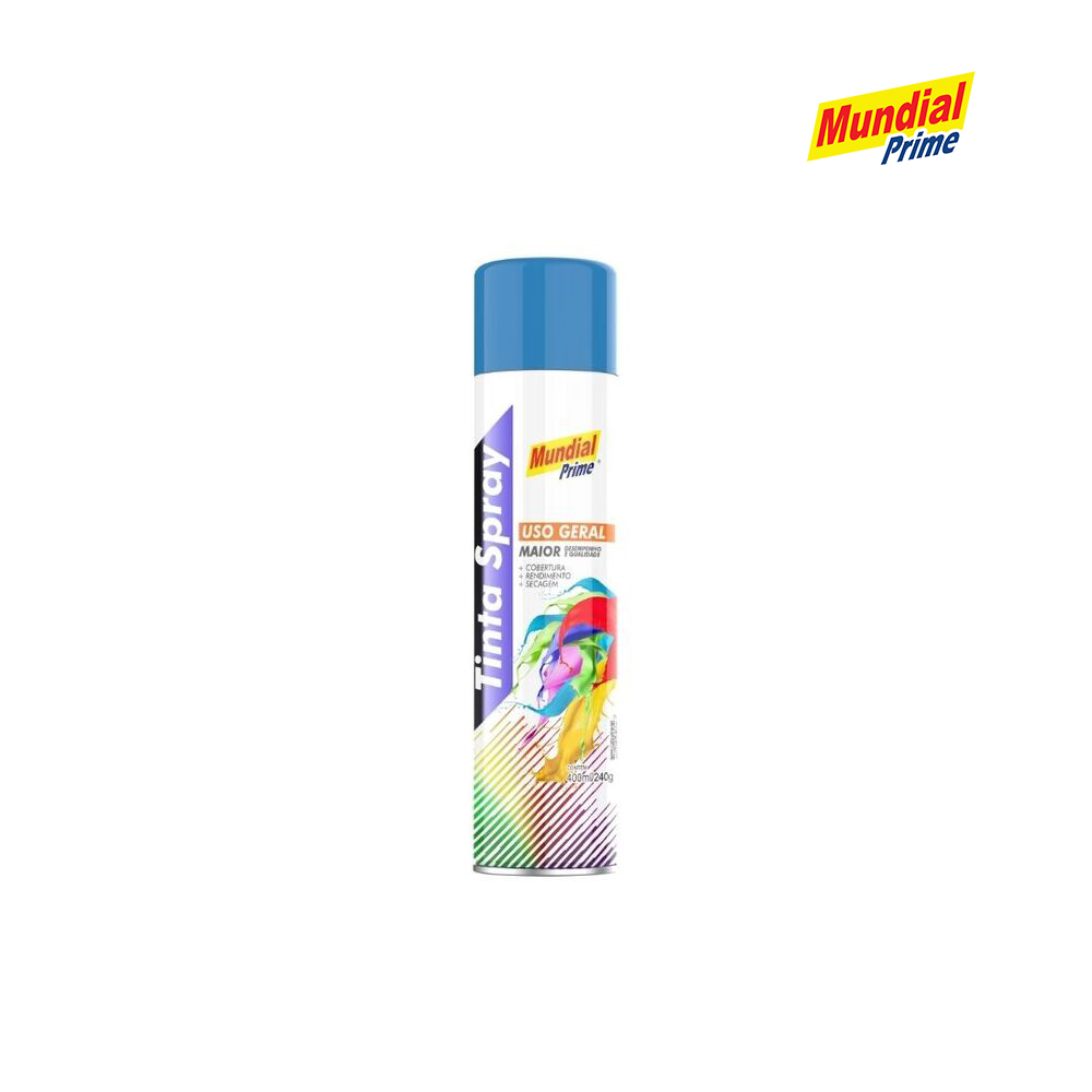 SPRAY MUNDIAL PRIME USO GERAL AZUL MEDIO 400ML