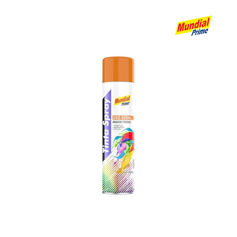 SPRAY MUNDIAL PRIME USO GERAL LARANJA 400ML