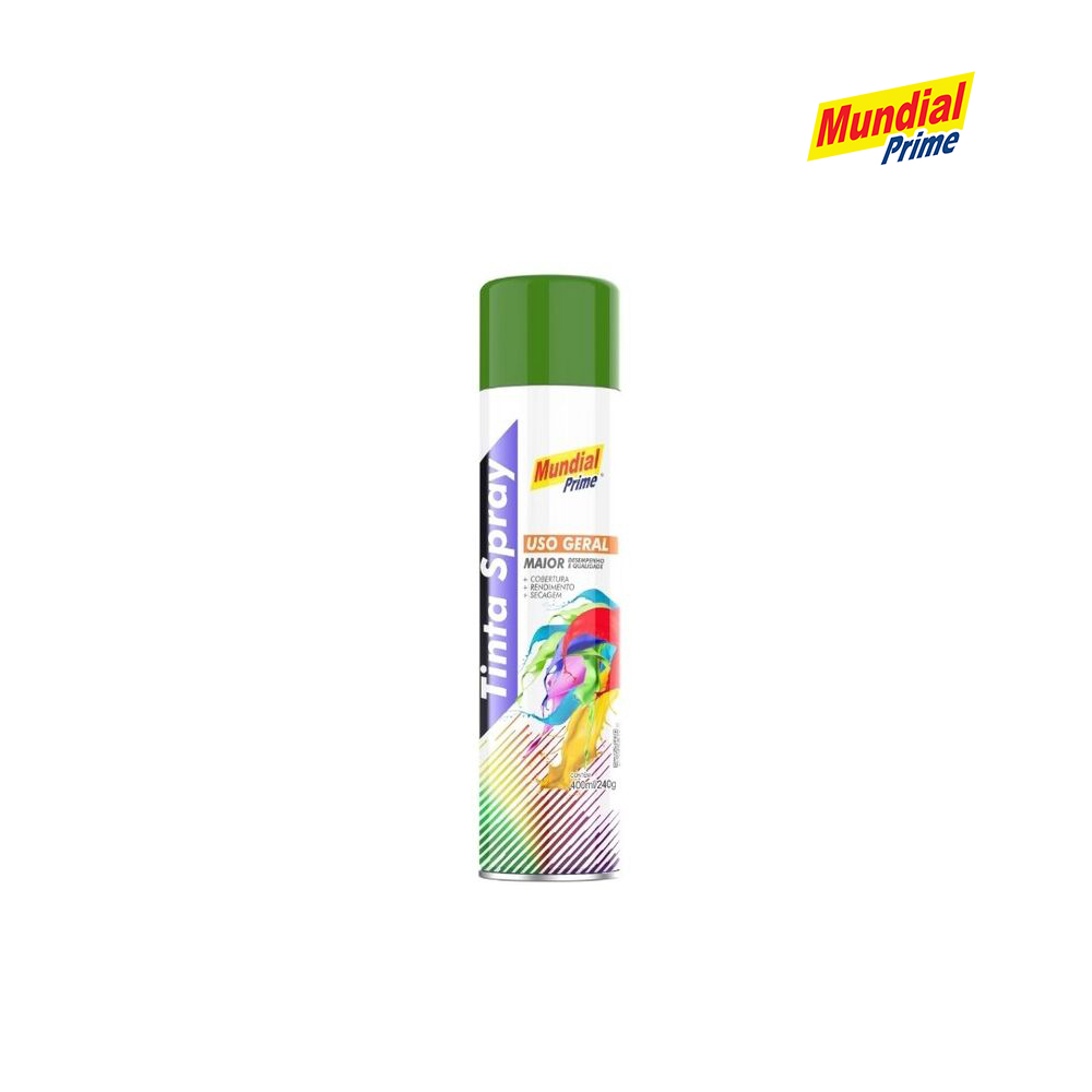 SPRAY MUNDIAL PRIME USO GERAL VERDE ESCURO 400ML