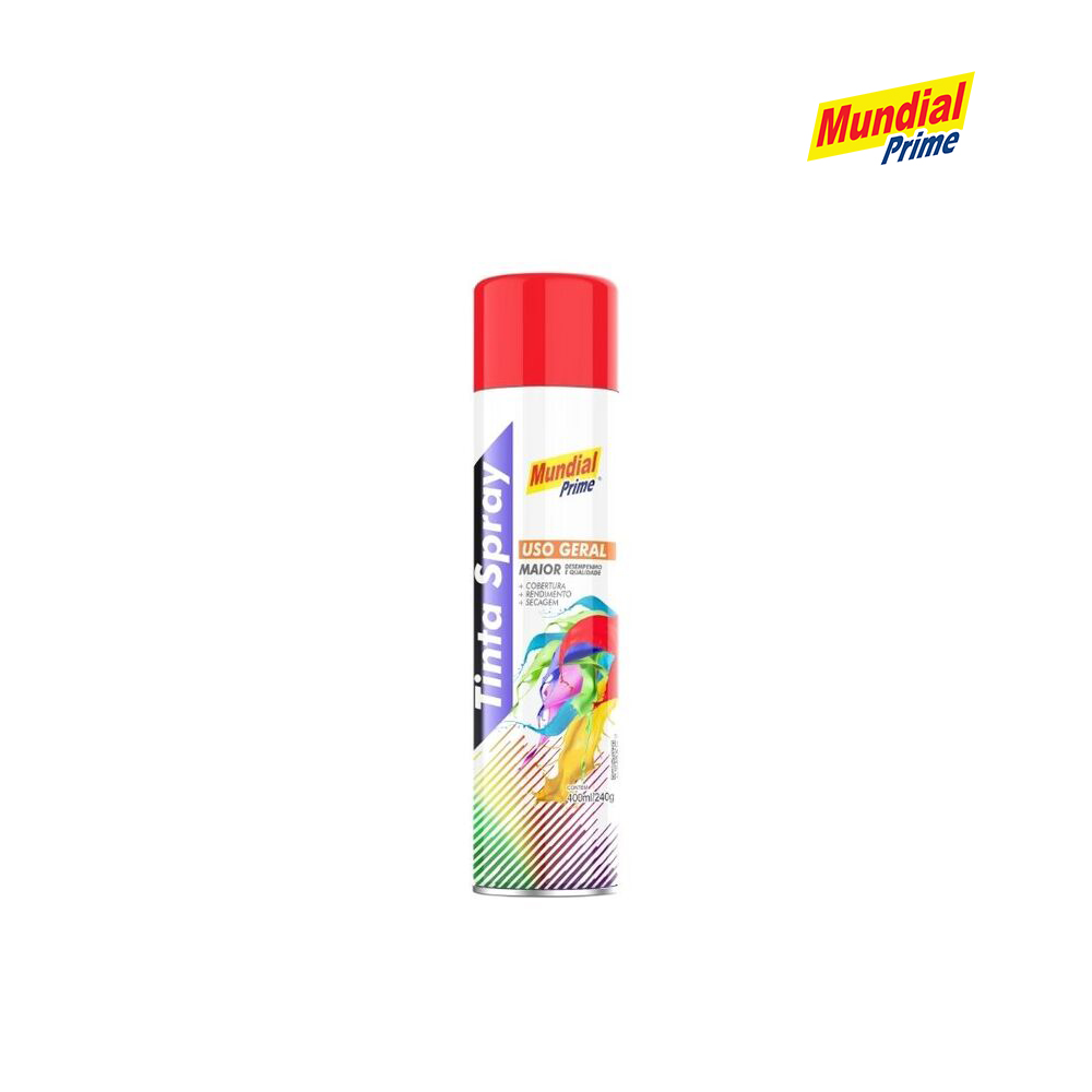SPRAY MUNDIAL PRIME USO GERAL VERMELHO 400ML