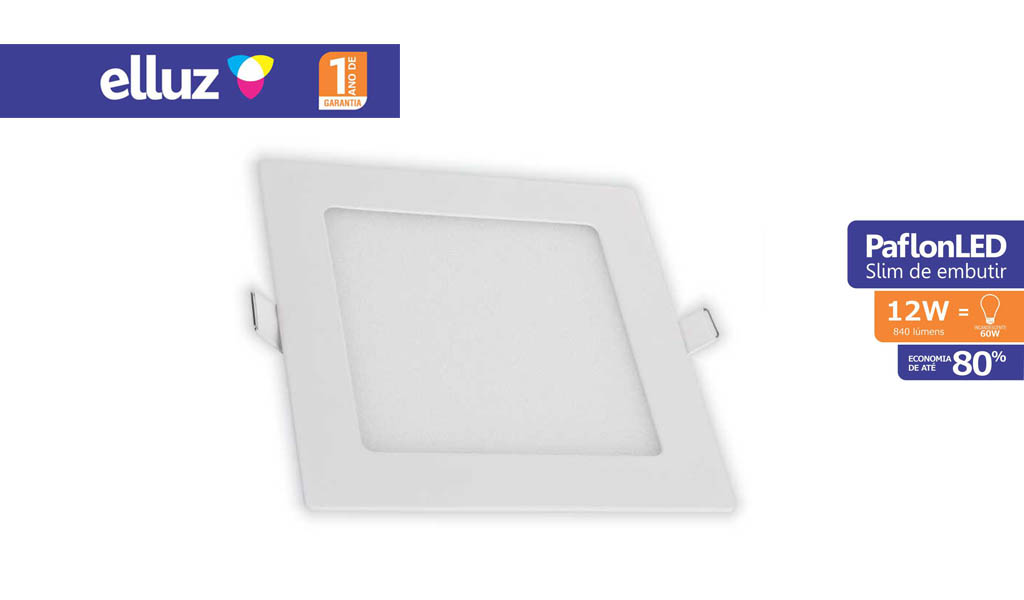 LUMINARIA/PLAFON ELLUZ LED 12W QD EMB 85% 3000K