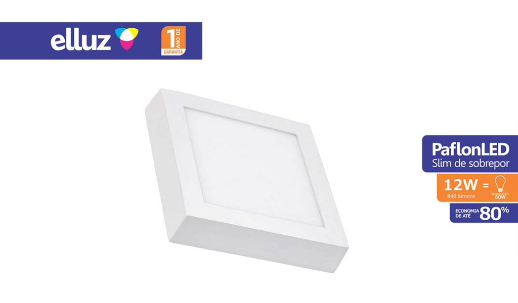 LUMINARIA/PLAFON ELLUZ LED 12W QD SOB 85% 3000K