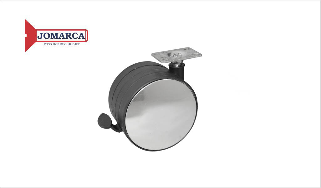 RODIZIO JOMARCA PLAST CHAP RT 80MM C/TRAV