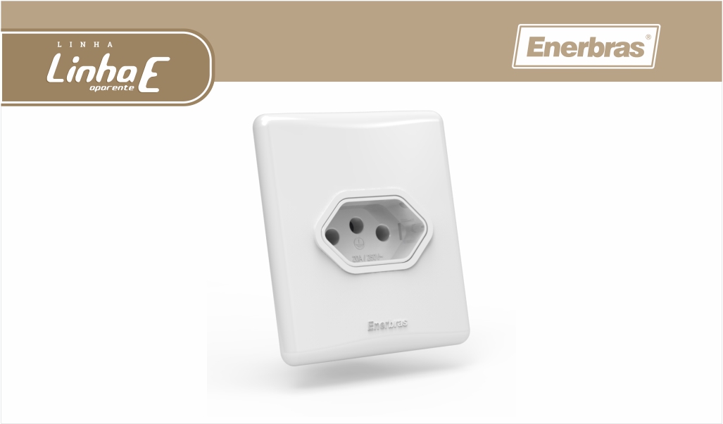 ENERBRAS APARENTE TOM EMB 2P+T 20A BR