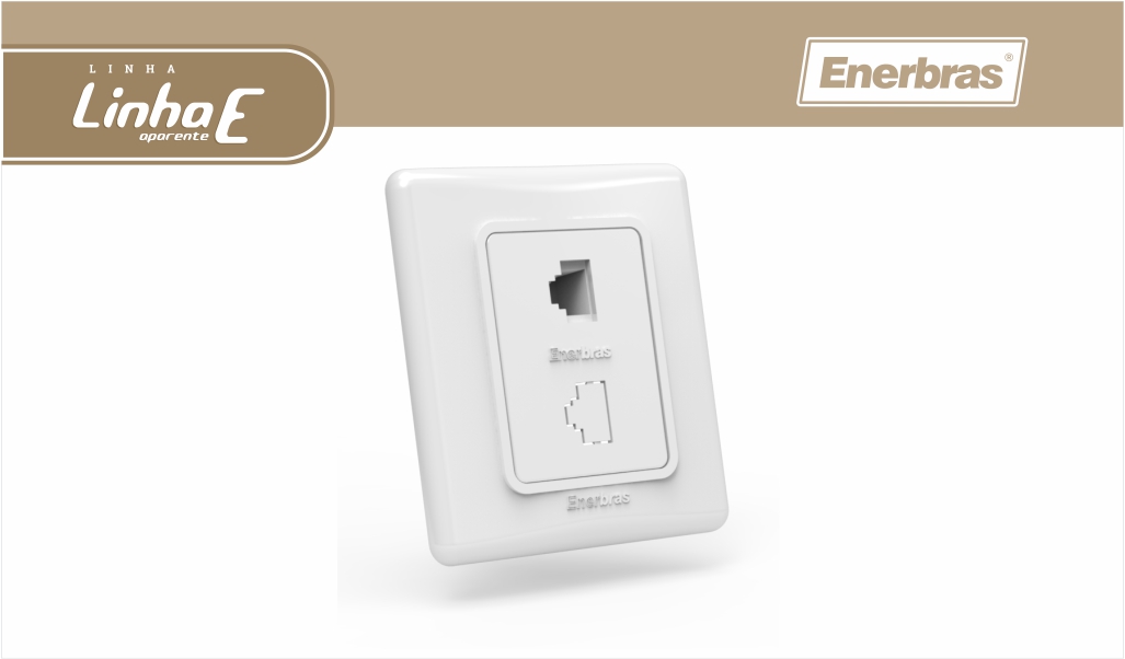 ENERBRAS APARENTE TOM P/SIST RJ11 BR
