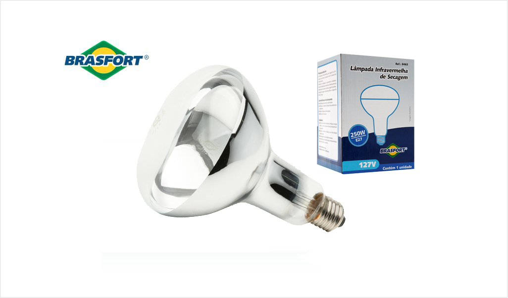 LAMPADA BRASFORT SEC INFRAVER E-27 250W 220V
