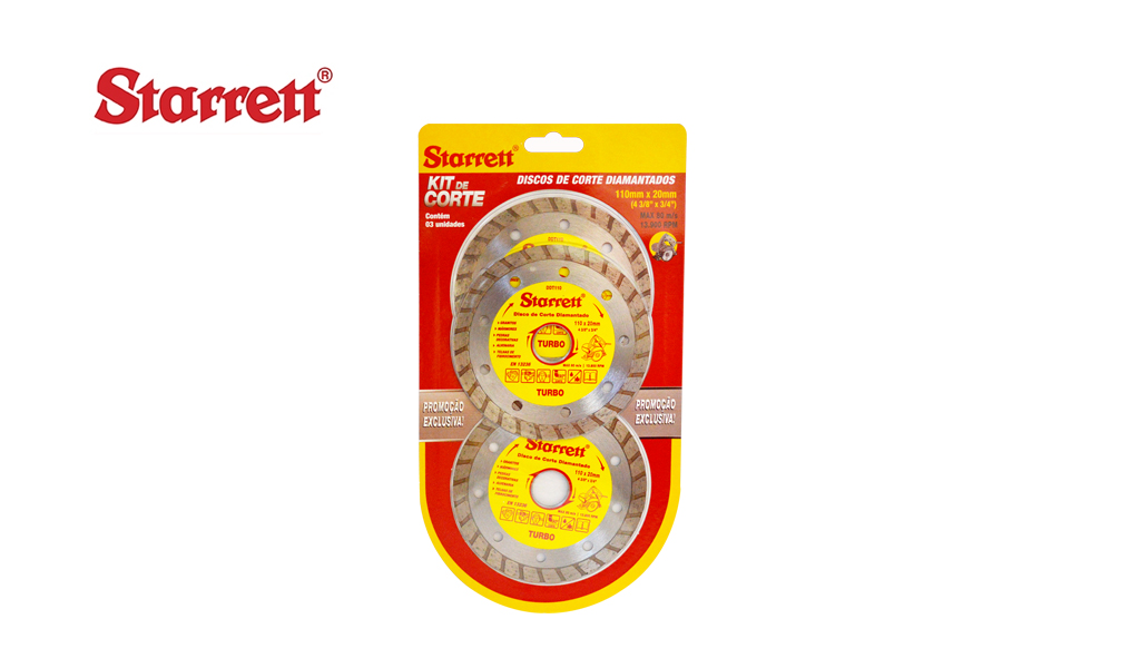 KIT DISC STARRET DIAM TURBO 20X110MM C/03
