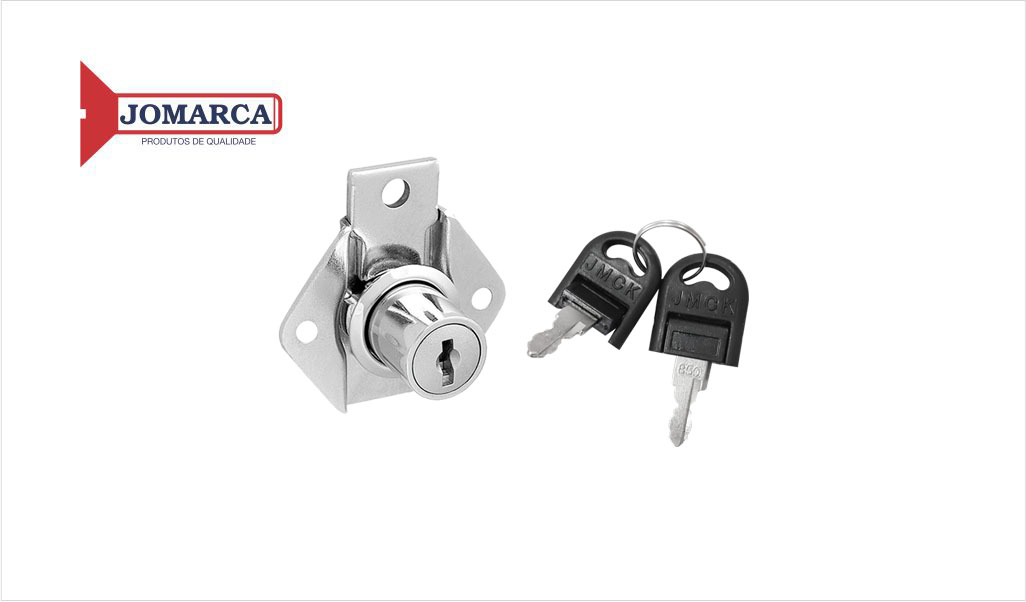 FECHADURA JOMARCA P/GAVETA 22MM CH ARTICULADA