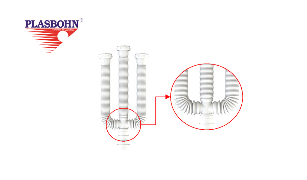 SIFAO PLASBOHN EXTENSIVEL UNIVERSAL TRIPLO 700MM BRANCO