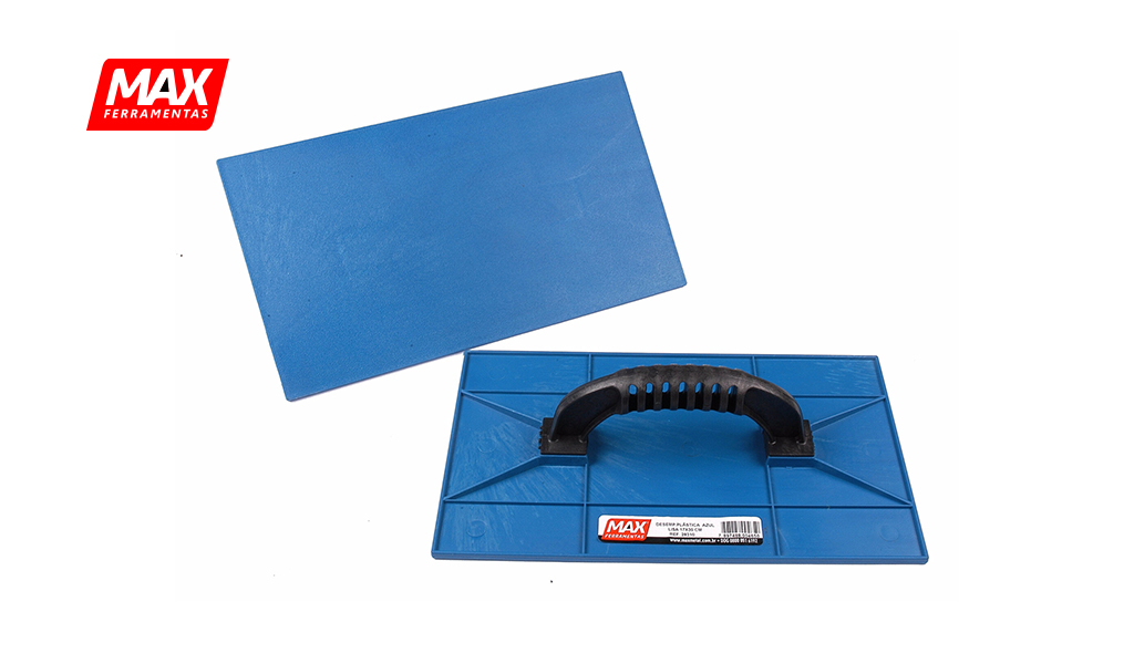 DESEMPENADEIRA MAX PLASTICA LISA 17X30CM AZUL