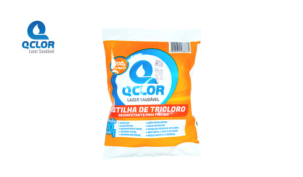 CLORO QCLOR P/PISCINAS PASTILHA 200GR