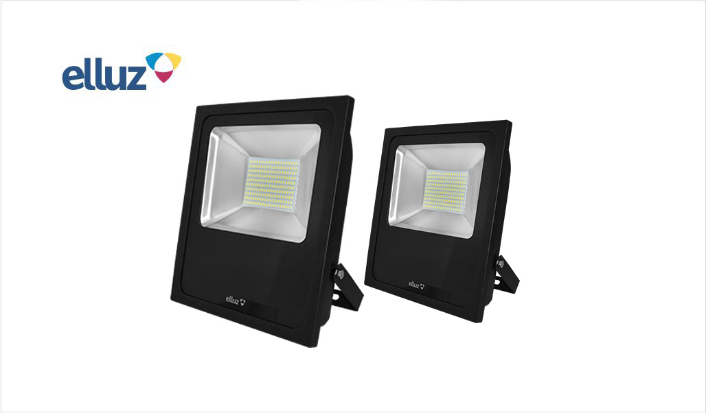 REFLETOR LED ALUM COR PRETA  30W 80% 6000K