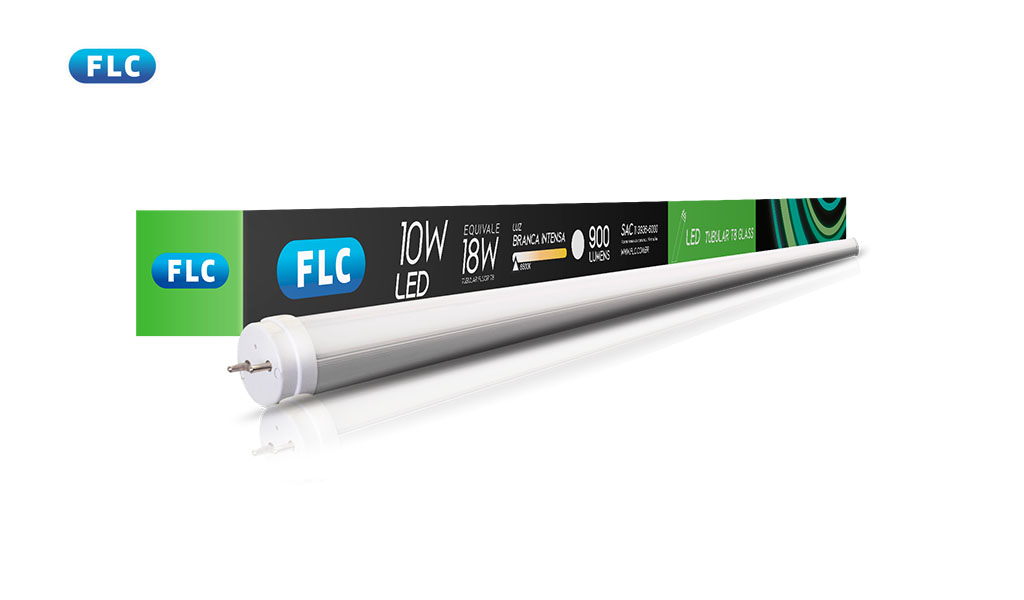 LAMPADA FLC TUB LED GLASS T8 10W 6500K BIV