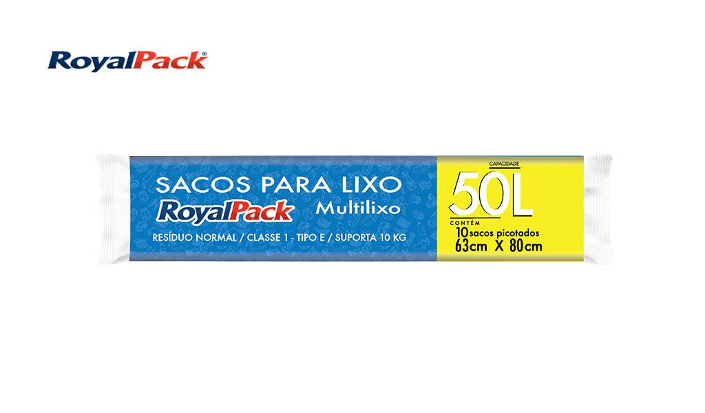 SACO MULTILIXO  50L CX/25PCT C/10UN AM