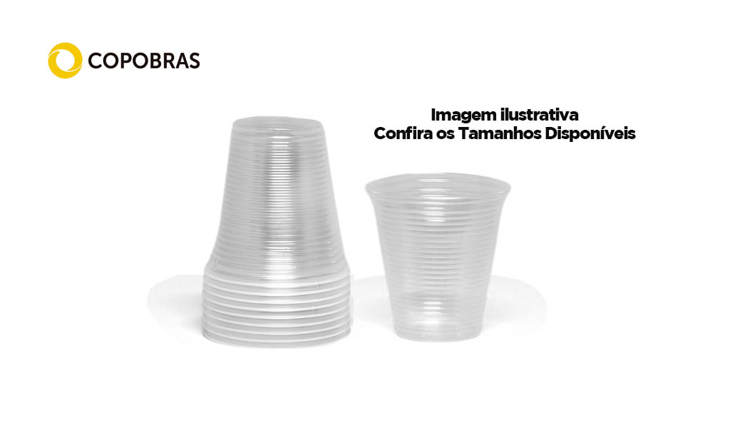 COPO COPOBRAS TRANSPARENTE PLASTICO PP 150ML C/2500 UNIDADES
