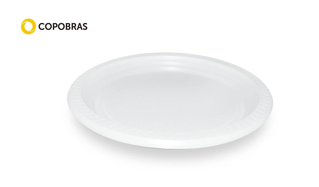 PRATO COPOBRAS PLAST 21CM BRANCO C/500