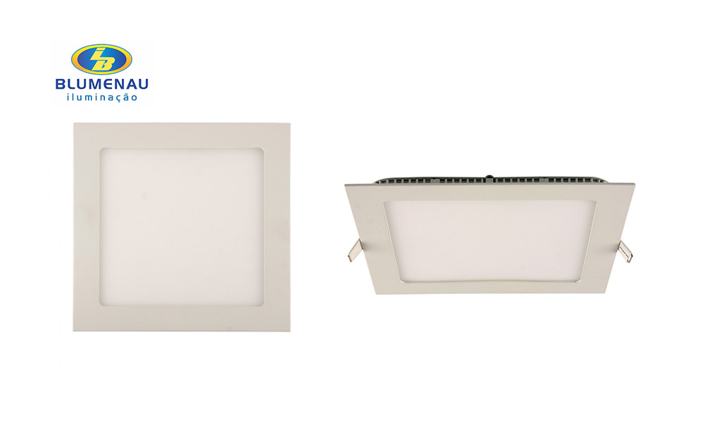 LUMINARIA BLUMENAU LED 12W EMB QUAD 6500K BR