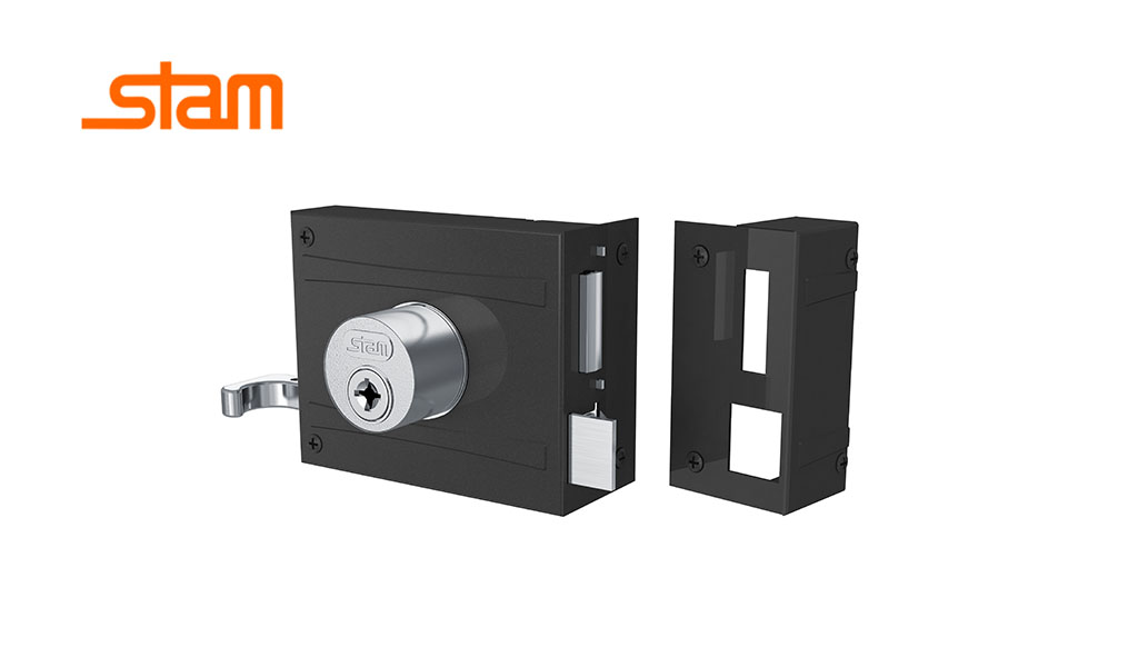 FECHADURA STAM SOBREP 1701/100 CH/TET ESP INOX