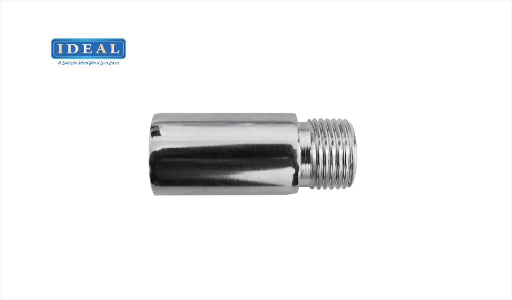 EXTENSOR IDEAL CROMADO 1/2'' X 1/2” 40MM