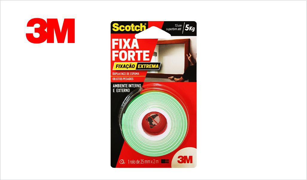 FITA 3M ADESIVA DP FACE EXTR 5KG 24MMX 2M