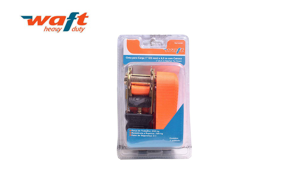 CINTA WAFT P/CARGA 1” 4,5M C/CATRAC