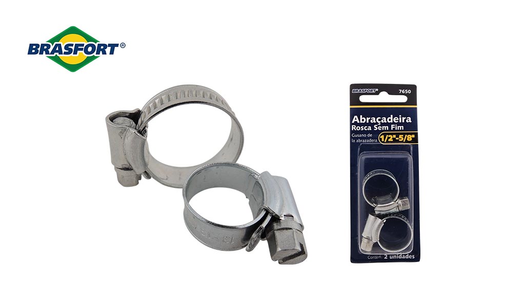 ABRAÇADEIRA BRASFORT ROSC S/FIM(C) 3/4X1” C/2