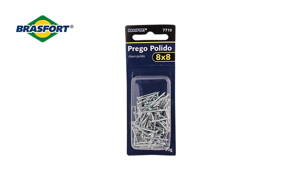 PREGO BRASFORT 10X10 POLIDO C/30GR