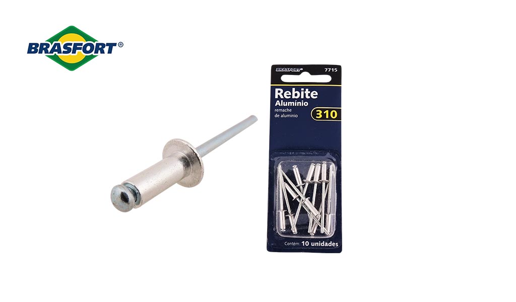 REBITE BRASFORT ALU 412 4,0X12MM C/10