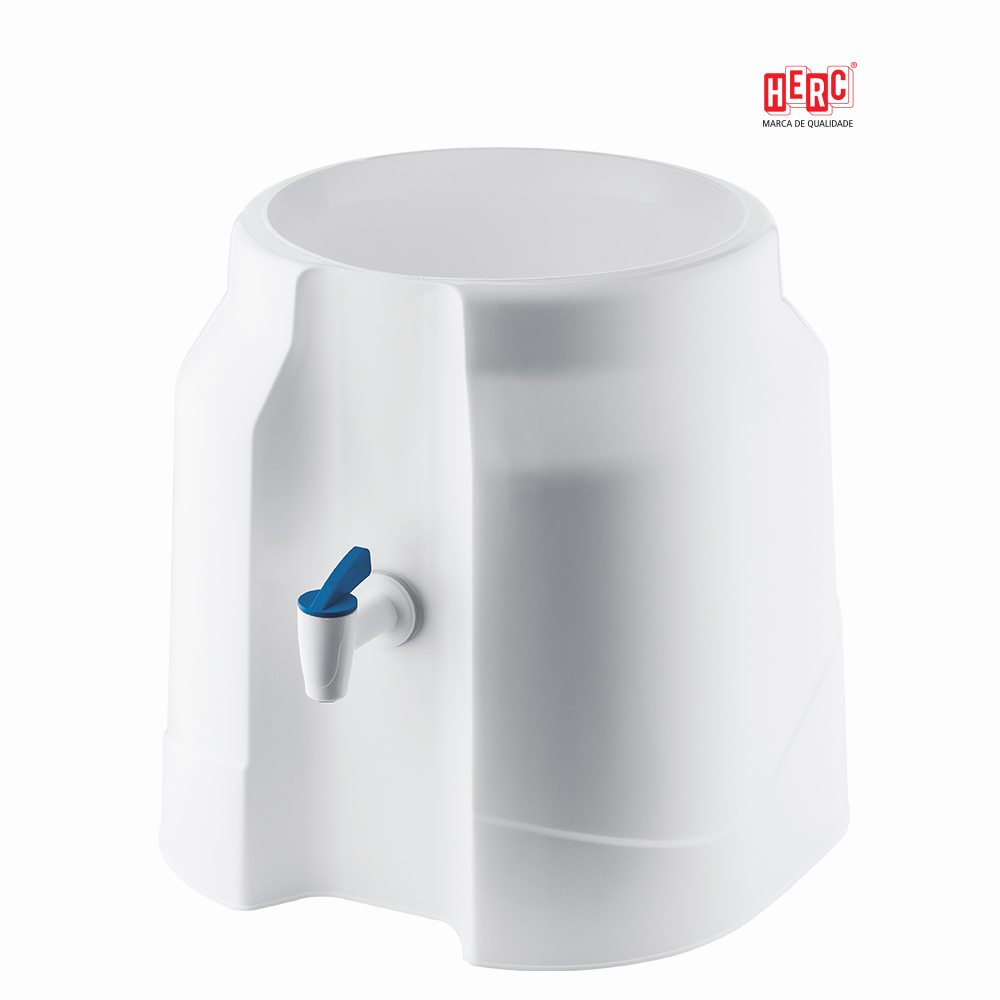 SUPORTE HERC PLASTICO P/GARRAFAO D AGUA COR BRANCO C/TORNEIRA