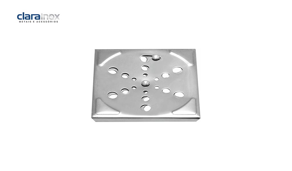 GRELHA CLARA INOX QUADRADA 10X10CM