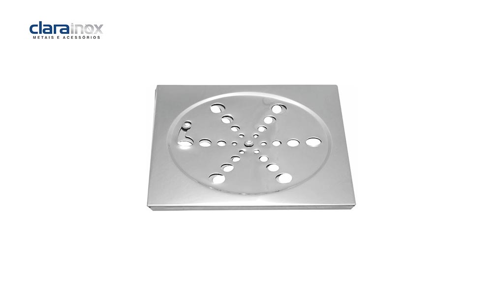GRELHA CLARA INOX QUADRADA 15X15CM