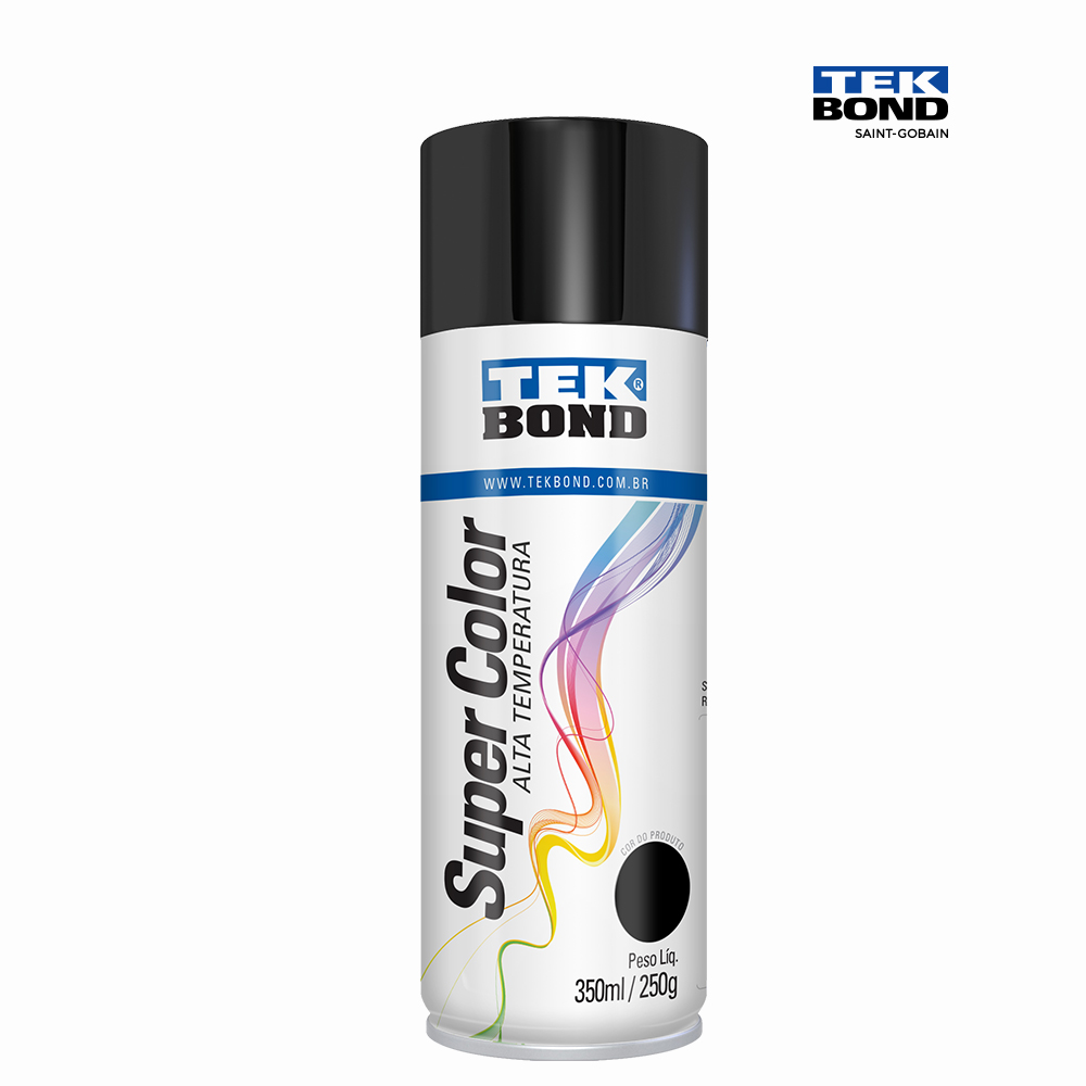 SPRAY TEKBOND ALTA TEMP PR BRILHANT 350ML