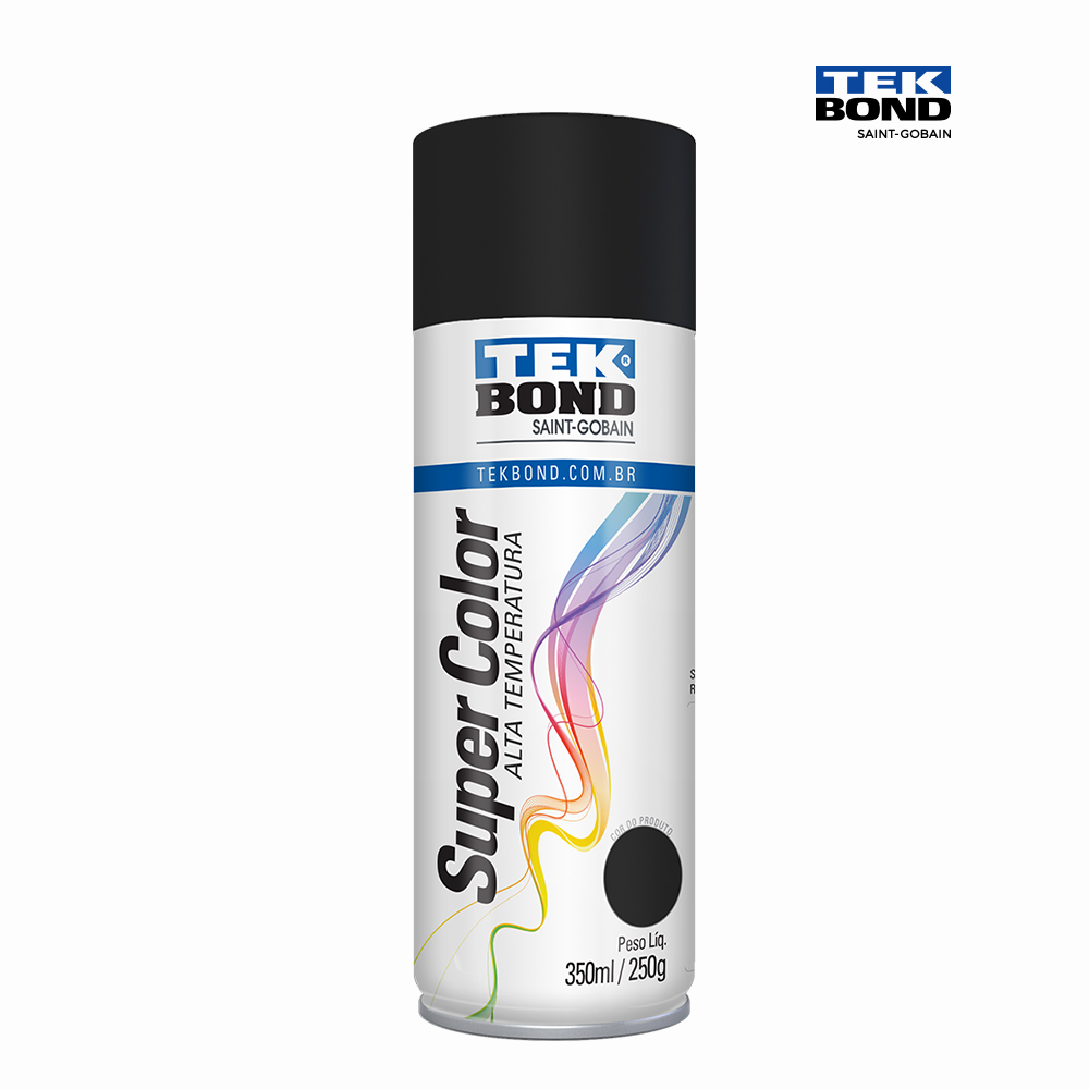 SPRAY TEKBOND ALTA TEMP PR FOSCO 350ML