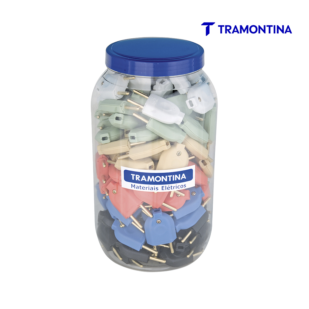 TRAMONTINA PLUG MACHO 2P 10A COLR C/120