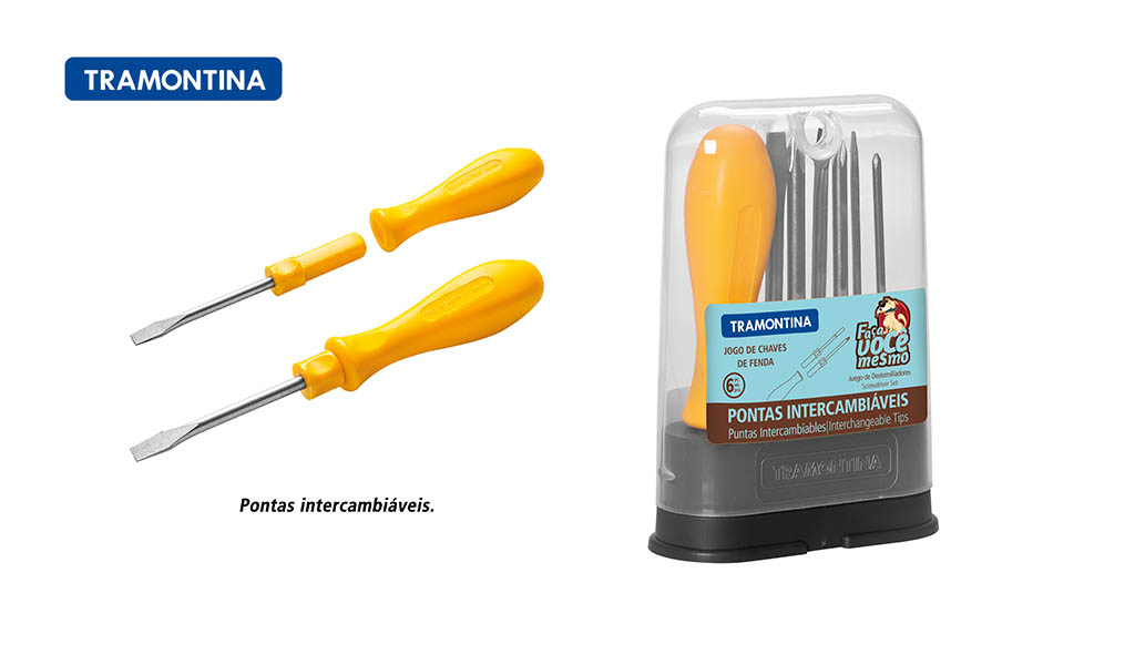 JOGO TRAMONTINA CHAVE FENDA/PHILLIPS C/06